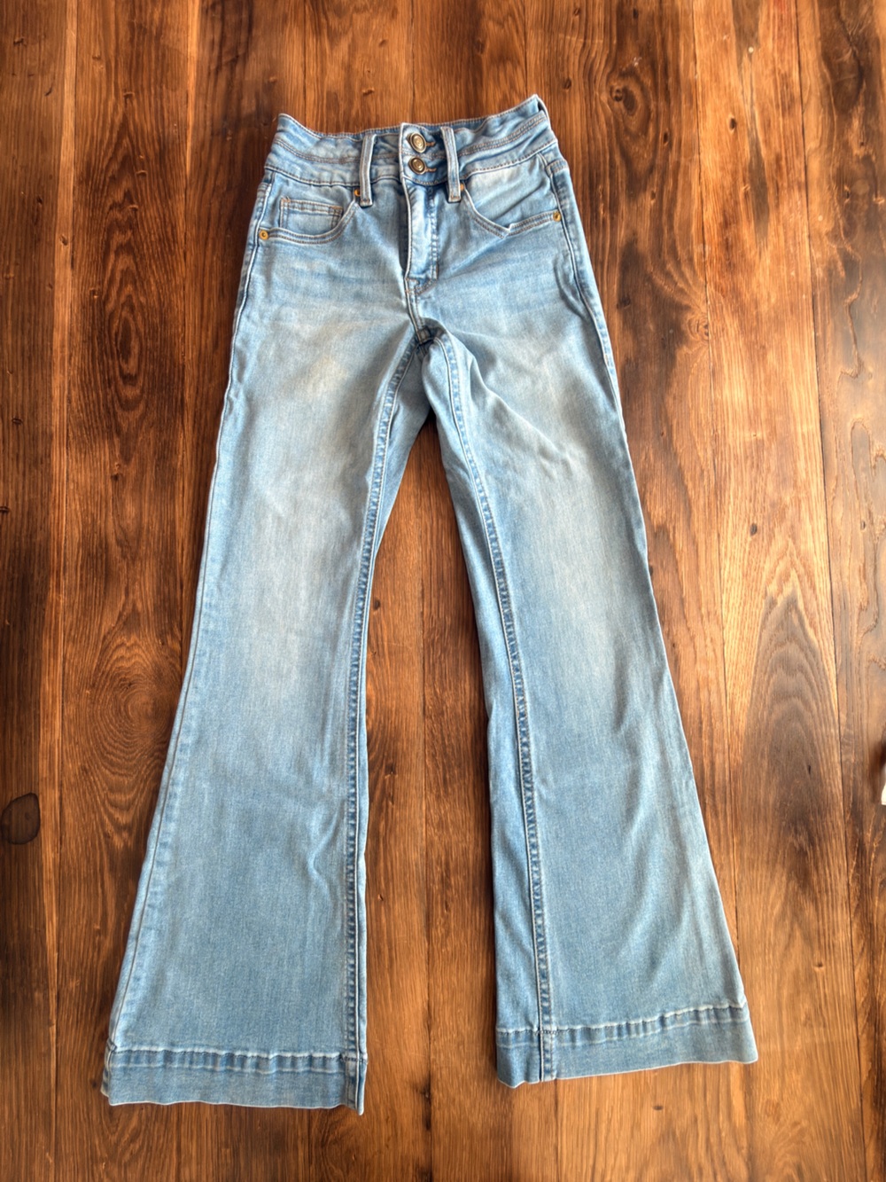Rock & Roll Denim 26x34” Light Blue Boot-Cut Jeans
